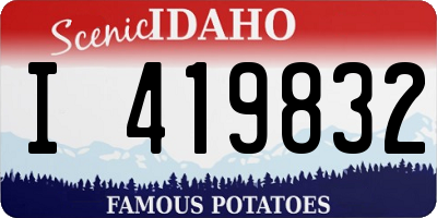 ID license plate I419832