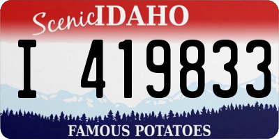ID license plate I419833