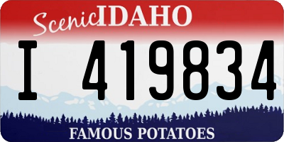 ID license plate I419834
