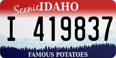 ID license plate I419837