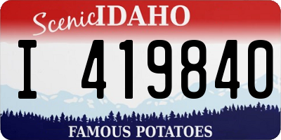 ID license plate I419840