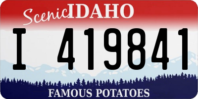ID license plate I419841
