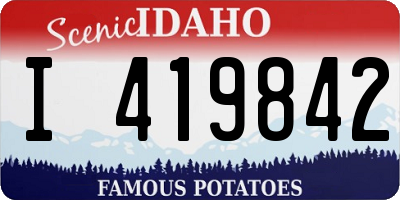 ID license plate I419842