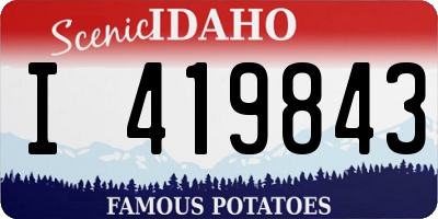 ID license plate I419843