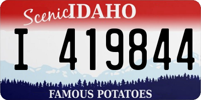 ID license plate I419844