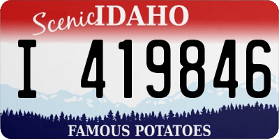 ID license plate I419846