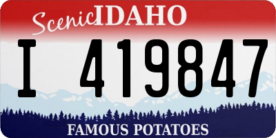 ID license plate I419847