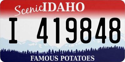 ID license plate I419848