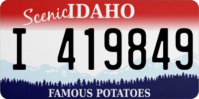 ID license plate I419849