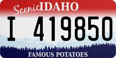 ID license plate I419850