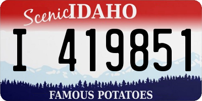 ID license plate I419851