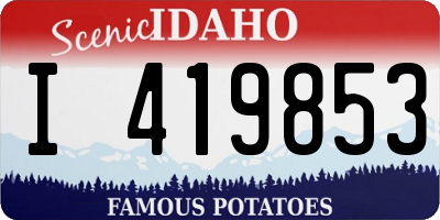 ID license plate I419853