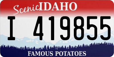 ID license plate I419855