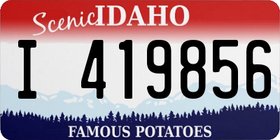 ID license plate I419856