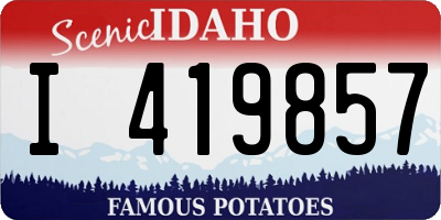 ID license plate I419857