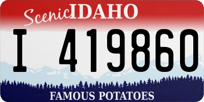 ID license plate I419860
