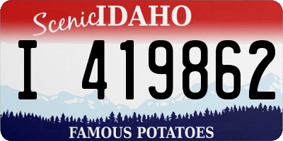ID license plate I419862