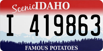 ID license plate I419863