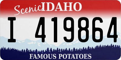 ID license plate I419864