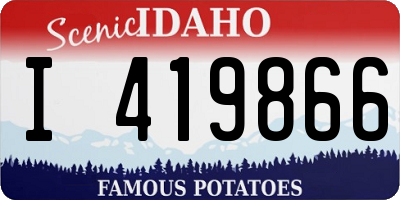 ID license plate I419866