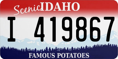 ID license plate I419867