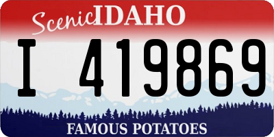 ID license plate I419869