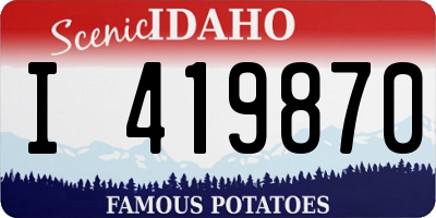 ID license plate I419870