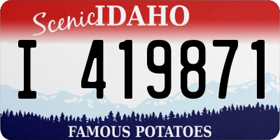ID license plate I419871