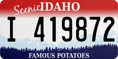 ID license plate I419872