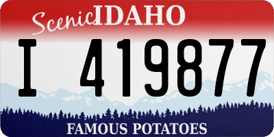 ID license plate I419877