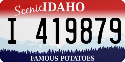 ID license plate I419879