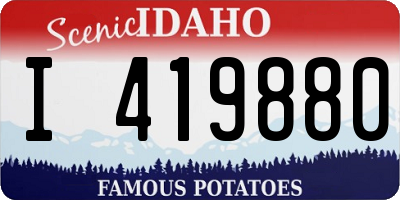 ID license plate I419880