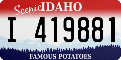 ID license plate I419881