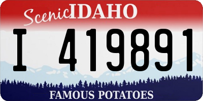 ID license plate I419891