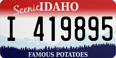 ID license plate I419895