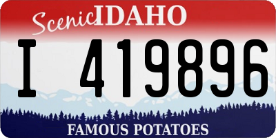 ID license plate I419896