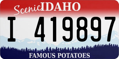 ID license plate I419897