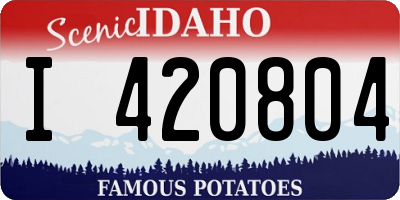 ID license plate I420804