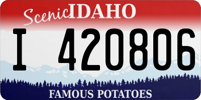 ID license plate I420806