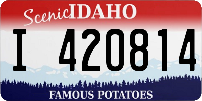 ID license plate I420814