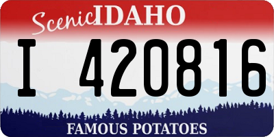 ID license plate I420816