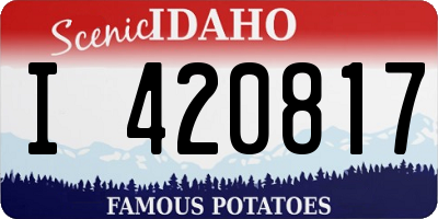 ID license plate I420817