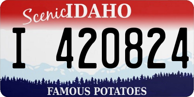 ID license plate I420824