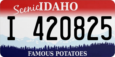 ID license plate I420825