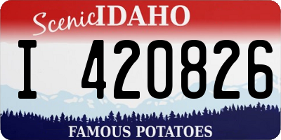 ID license plate I420826