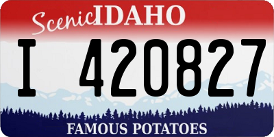 ID license plate I420827