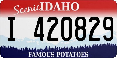 ID license plate I420829