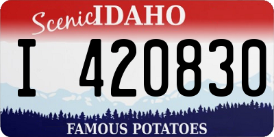 ID license plate I420830