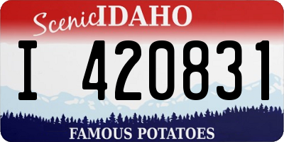 ID license plate I420831