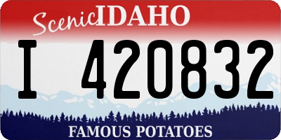 ID license plate I420832